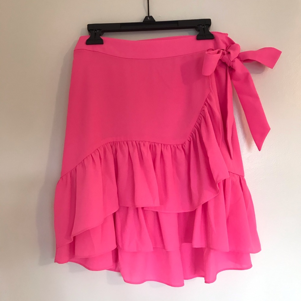 NWT Lilly Pulitzer Nessa Wrap Skirt Neon Pink